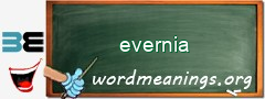 WordMeaning blackboard for evernia